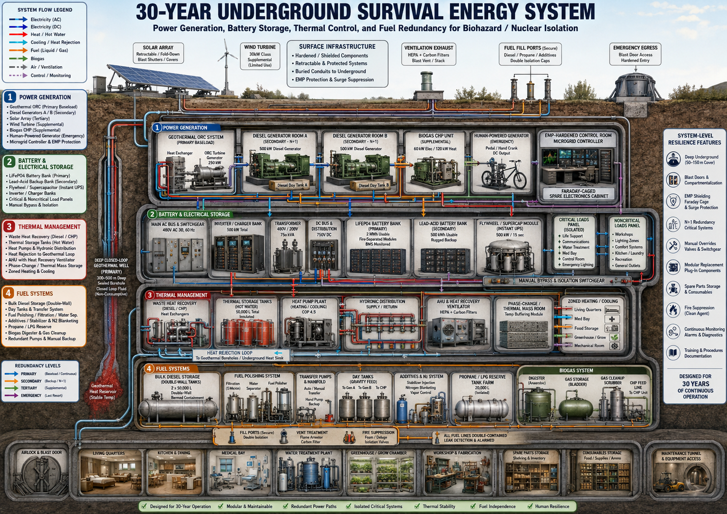 Off-Grid Power and Battery Monitoring System schematic for Anarchy Shelters planning content